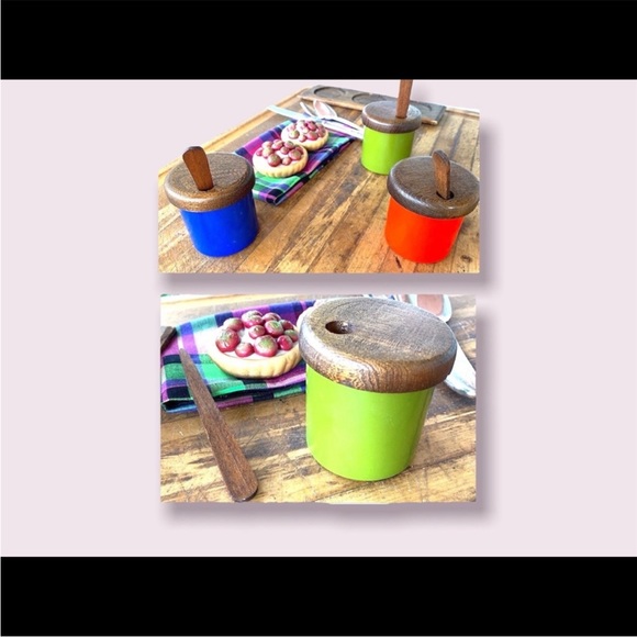 Mid Century Serving Condiment Caddy & Tray Set - Picture 4 of 10